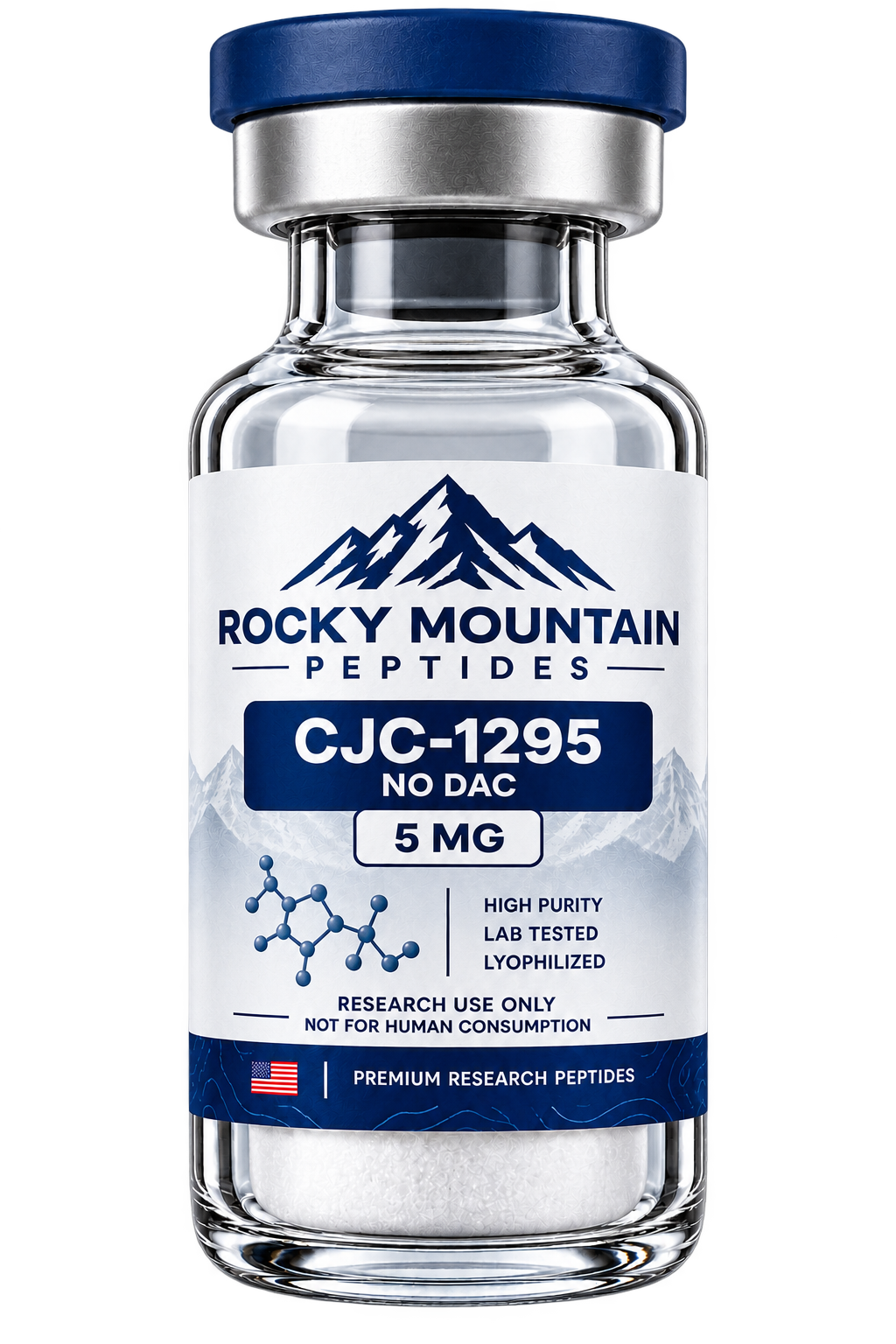 CJC-1295 No DAC 5 mg research peptide vial